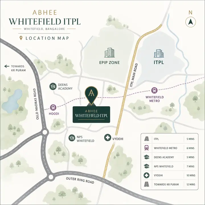 Abhee Whitefield location map Abhee Whitefield location map